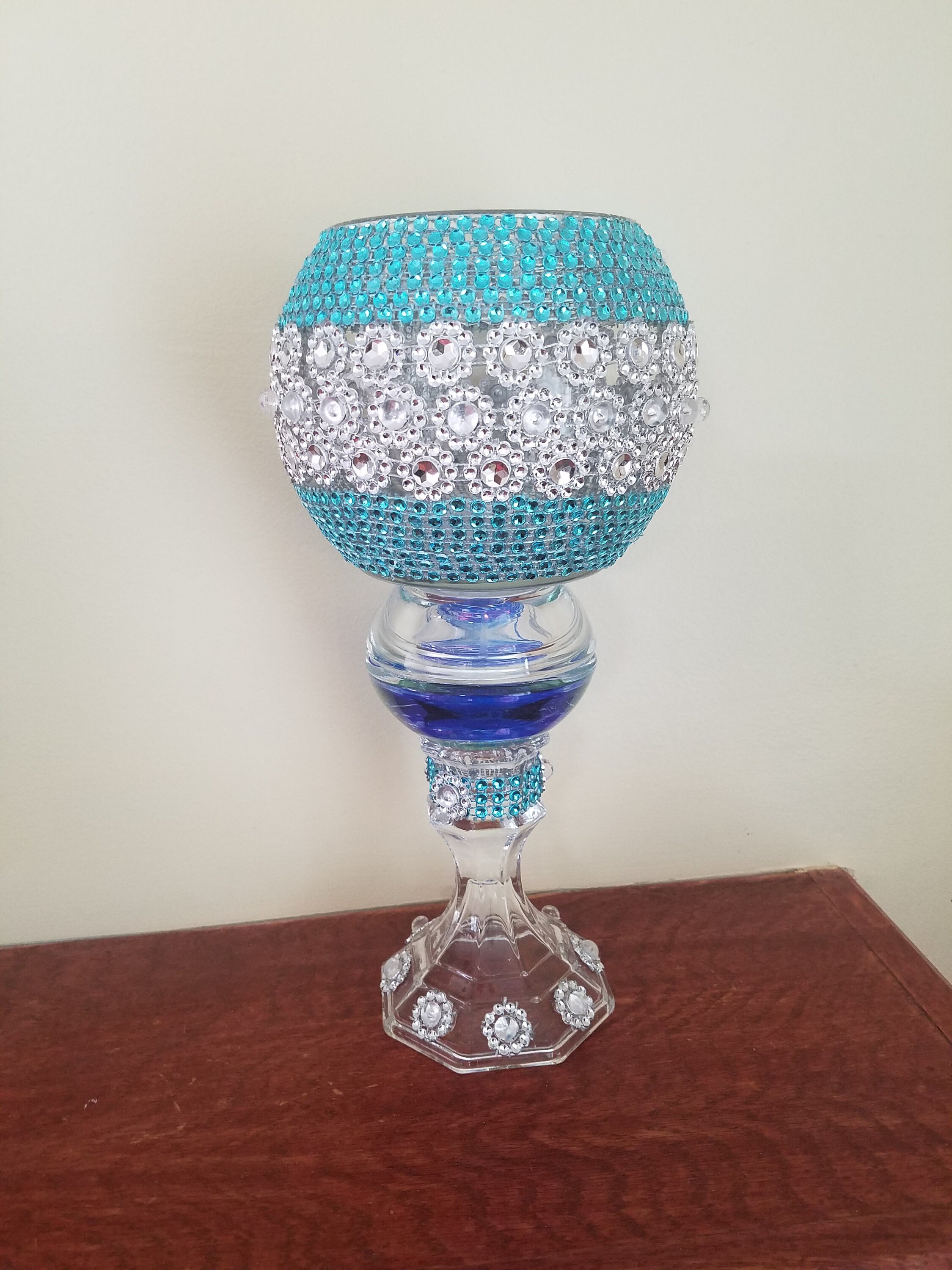 Custom Made Bling Glass Vase Etsy
