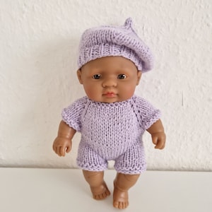 Miniland, poppenkleding, poppenrompertjes, poppenmuts, cadeau voor kinderen, poppen 21 cm
