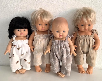 Puppenkleidung,Strampler, Geschenk für Puppeneltern, Spielzeug, dolls clothes, handmade for dolls,Sommer Outfit für Puppen 34-40 cm
