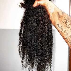Human Afro kinky texture loc extensions (natural color) (20 locs per bundle)