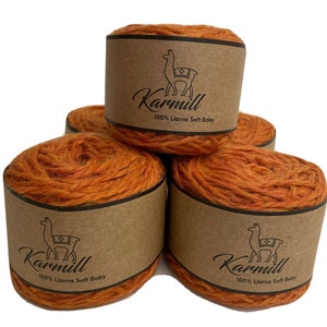 100% Llama Soft Baby - Gewicht: 5 Stränge - Llama Baby Wolle - Lama Garn - Naturfaser - Llama Baby - Weiches Garn - Naturwolle