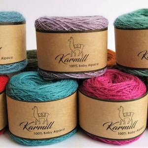 100% Baby Alpaca - Sport Weight- Skein 50 Grams - Baby Alpaca Wool- Alpaca Natural Fiber- Baby Alpaca Yarn - Knitting Yarn - Wool- Soft Yarn