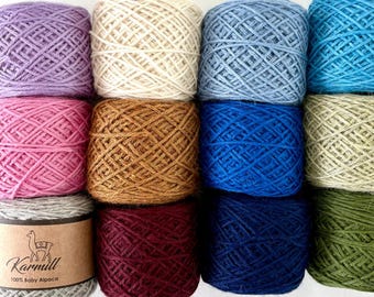 100% Baby Alpaca - DK Weight - Light Worsted - Skein 50 Grams - Knitting Wool - Baby Alpaca Yarn - Soft Yarn - Natural Fiber - Soft Wool
