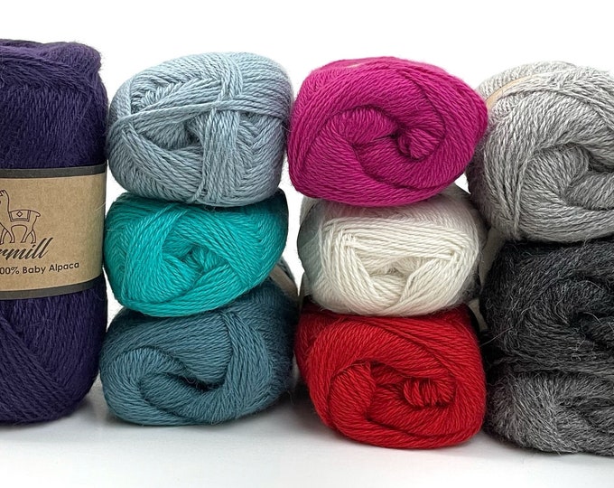 Featured listing image: 100% Baby Alpaca - Sport Weight - Skein 50 Grams- Baby Alpaca Yarn- Knitting Wool -Baby Alpaca Wool- Natural Fiber - Alpaca Yarn -Soft Wool-