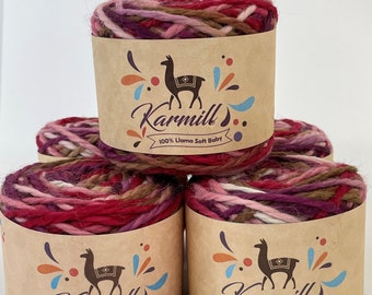 Set of 5 Skeins- Llama Soft Baby-Various Colors- Bulky Weight - Chunky Yarn- Llama Baby Wool - Knit Wool - Llama Yarn - Llama Fantasy Color