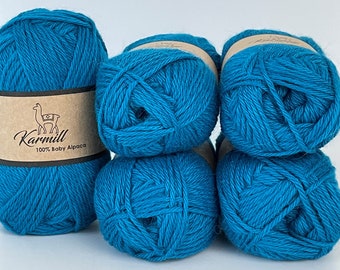 Set of 5 Skeins -100% Baby Alpaca - DK Weight - Various Colors - Baby Alpaca Yarn - Soft Yarn - Natural Fiber -Soft Wool -Knitting Wool