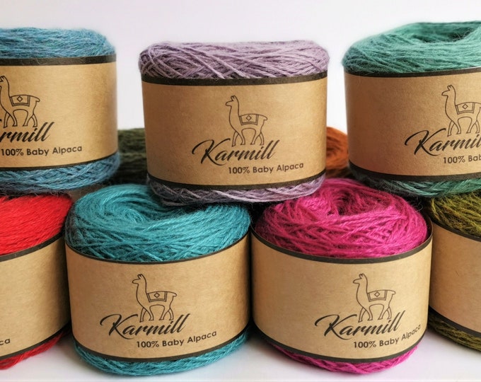 Featured listing image: 100% Baby Alpaca - Sport Weight- Skein 50 Grams - Baby Alpaca Wool- Alpaca Natural Fiber- Baby Alpaca Yarn - Knitting Yarn - Wool- Soft Yarn