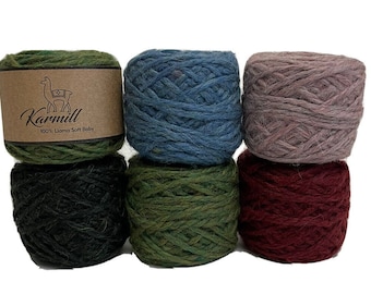 100% Llama Soft Baby - Bulky Weight - Skein 50 Grams - Chunky Yarn - Llama Wool - Tubular Yarn -Llama Baby Wool -Natural Fiber -Natural Yarn