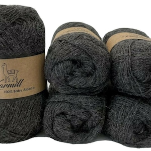 Set of 5 Skeins -100% Baby Alpaca- Sport Weight -Various Colors- Alpaca Wool - Knitting Wool - Baby Alpaca Wool- Alpaca Fiber - Natural Wool