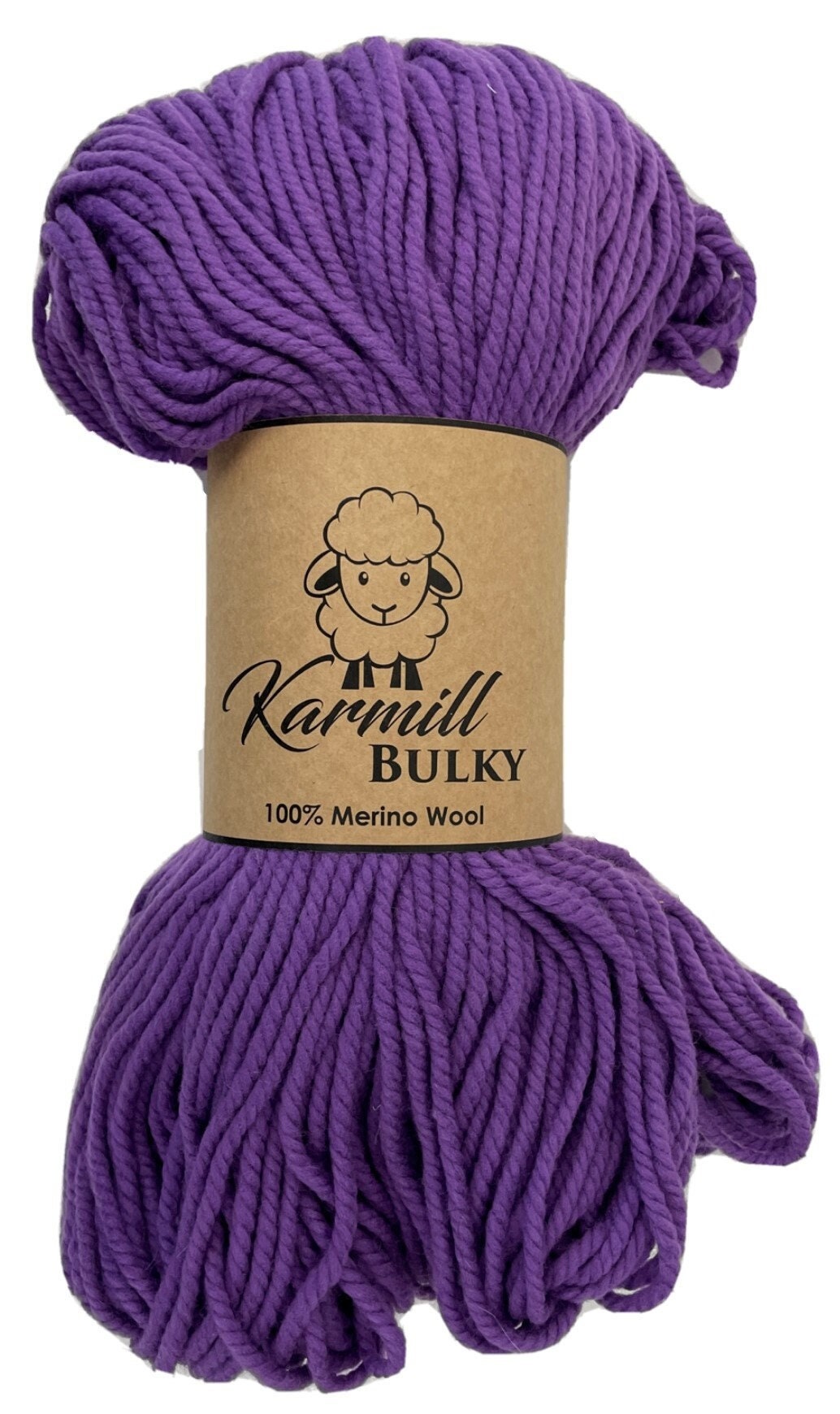 Natural Wool Yarn, Purple Thin Wool Yarn for Crocheting Weaving