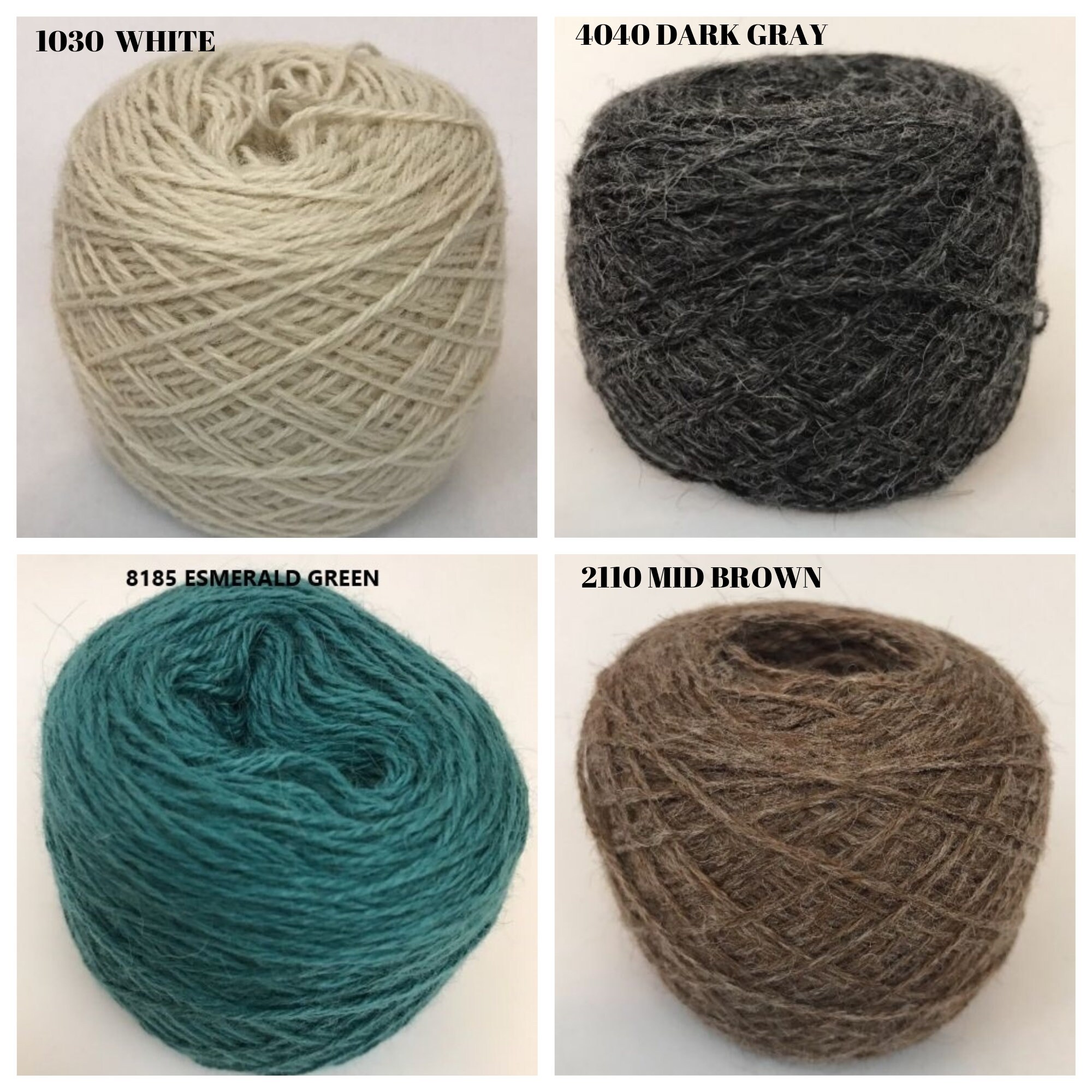 Set of 5 Skeins,100 Baby Alpaca, Various Colors, Alpaca Wool Skein