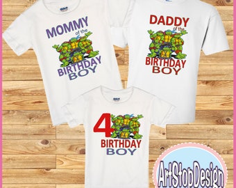 Ninja Turtles familly shirts,FREE SHIPPING,family shirts,ninja turtles,birthday shirts,birthday boy,birthday girl,birthday ninja turtles