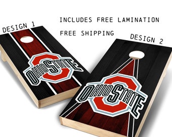 Ohio State University Buckeyes OSU Baggo Bean Bag Toss Cornhole Game Vintage Design 