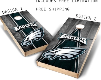 Six Philadelphia Eagles vs Baltimore Ravens Cornhole Decals DIY Vinyl Sticker Set For Bean Bag Toss 6 Vinyl Decals for Board Building /& Decorating Decal Sticker Hub
