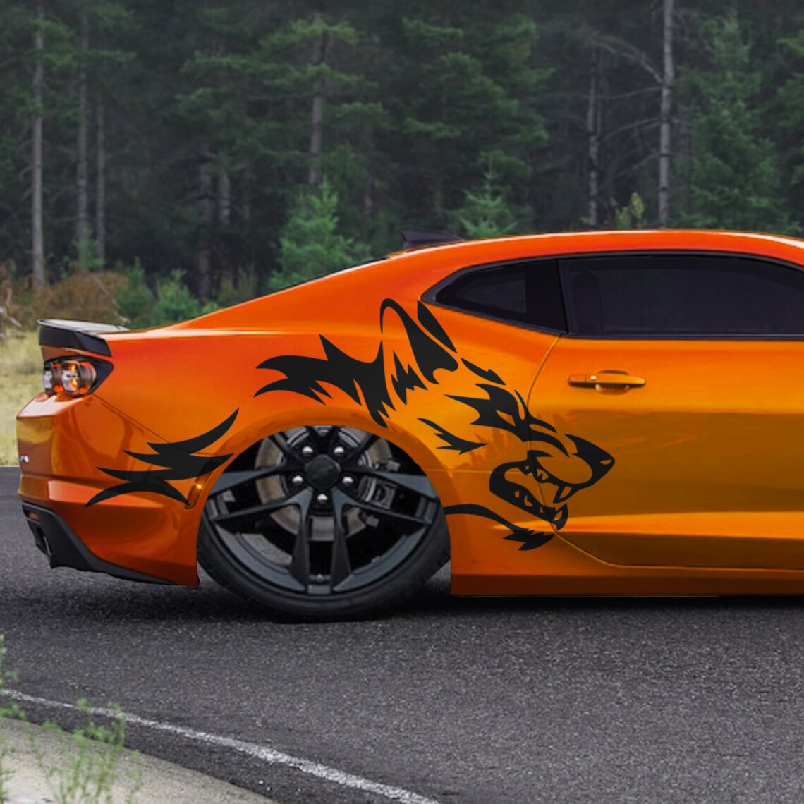 Angry Wolf Decal Set INCLUDES Both Sides Coyote Decals Etsy