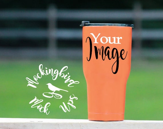 Download Free Orange Tumbler Mockup Hunting Cameo Outdoors Stock ...