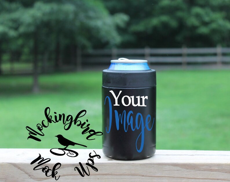 Download Black Can Holder Mockup Soda Image Personalized Cup Etsy PSD Mockup Templates