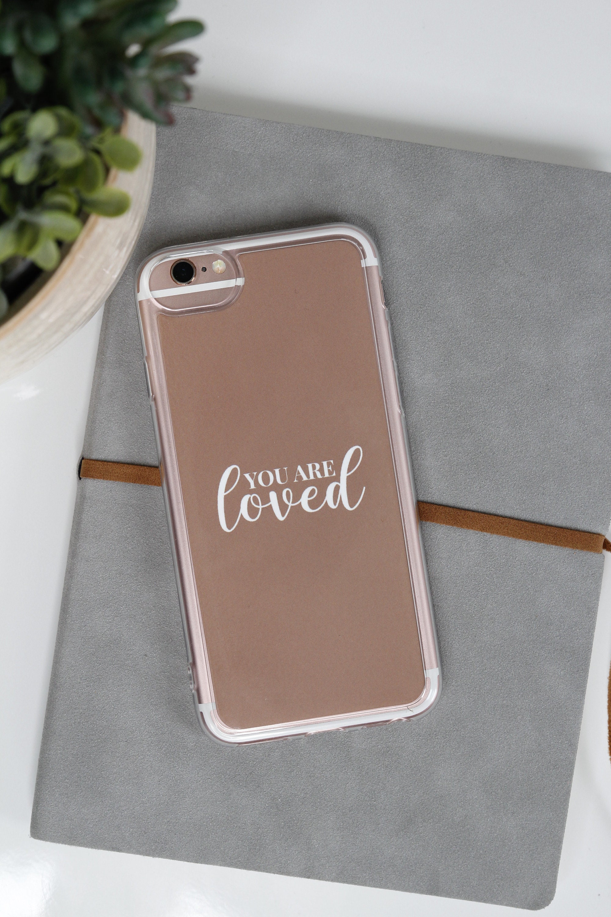 You Are Loved Pretty Aesthetic Brown Phone Case for iPhone Etsy