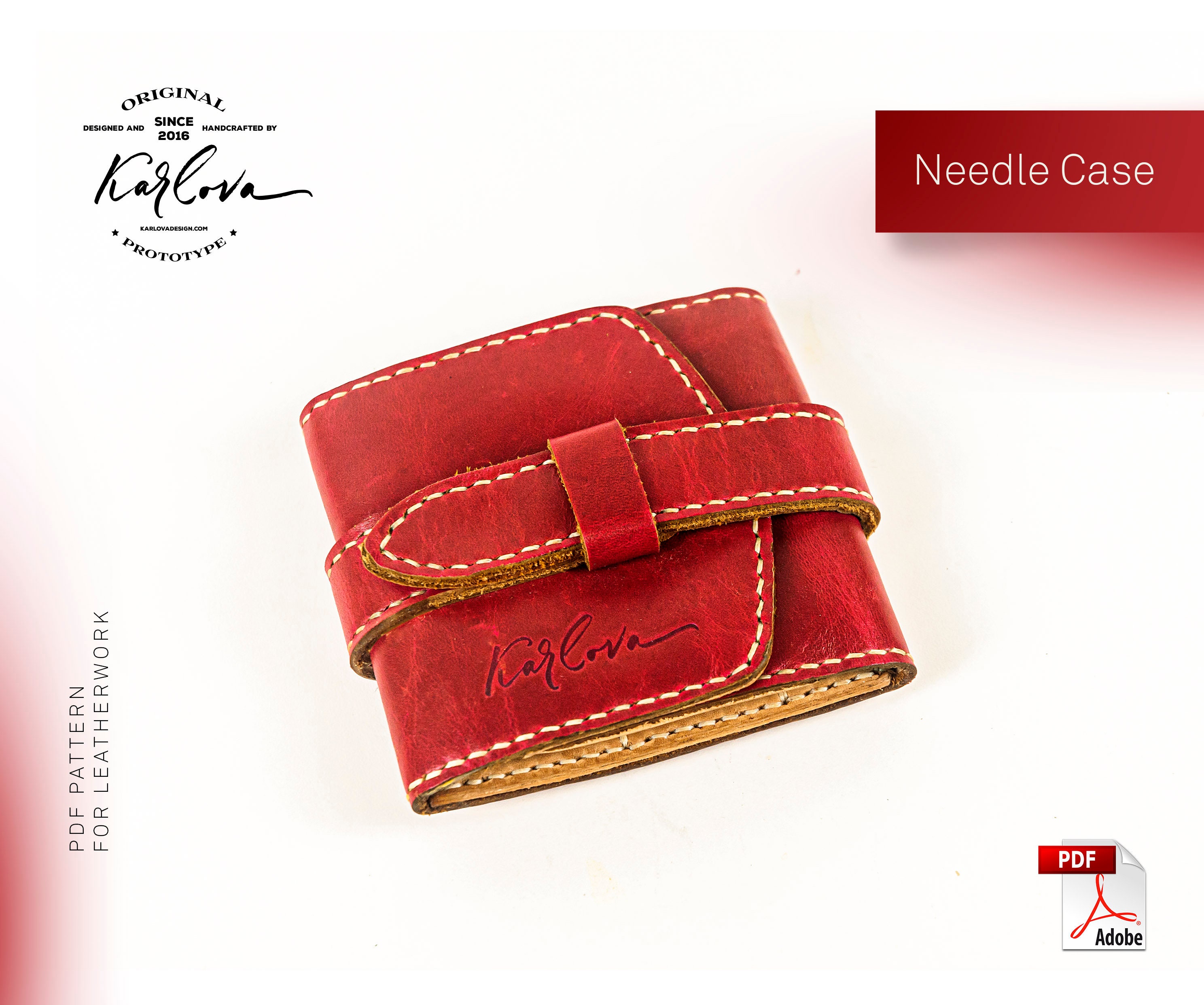 Leather Needle Case PDF Pattern good for keeping your small Etsy