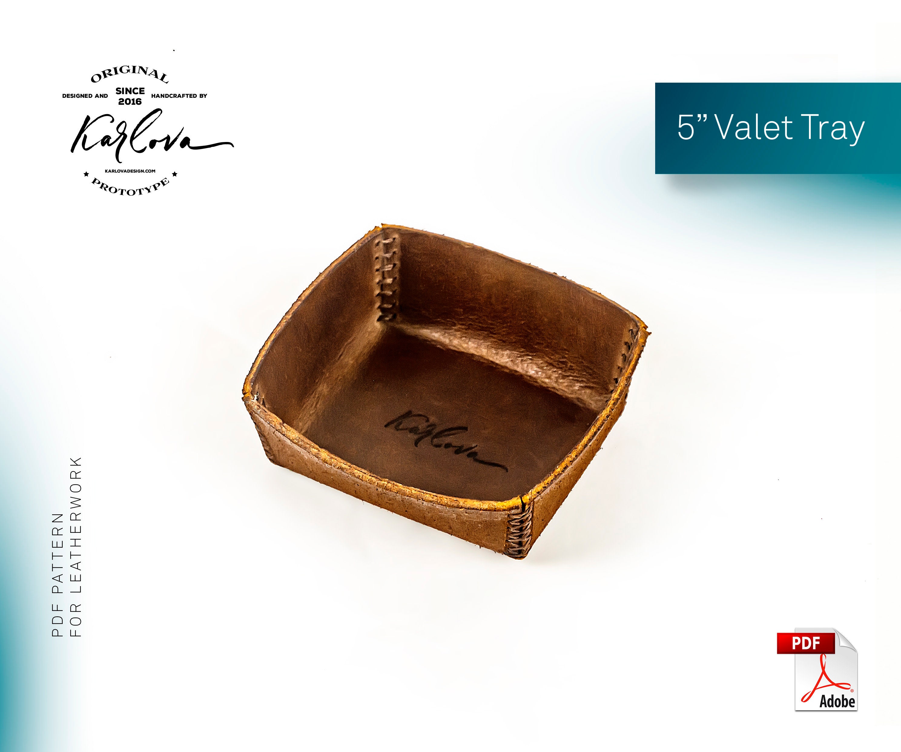 5 Valet Tray Leather PDF Pattern Etsy
