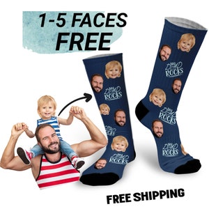 Face socks for Father's day First Fathers Day gift Personalized socks for dad Photo socks Picture socks