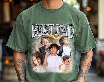Custom Best Dad Photo Shirt, Father's Day Gift, Customized Father Shirt, First Time Dad Gift, Customizable Text & Photo Shirt, New Dad Gift
