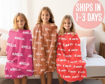 Manta con nombre personalizada para niño/niña, regalo para mamá, manta personalizada para niños con nombre, manta para niña, manta con nombre para recién nacidos.