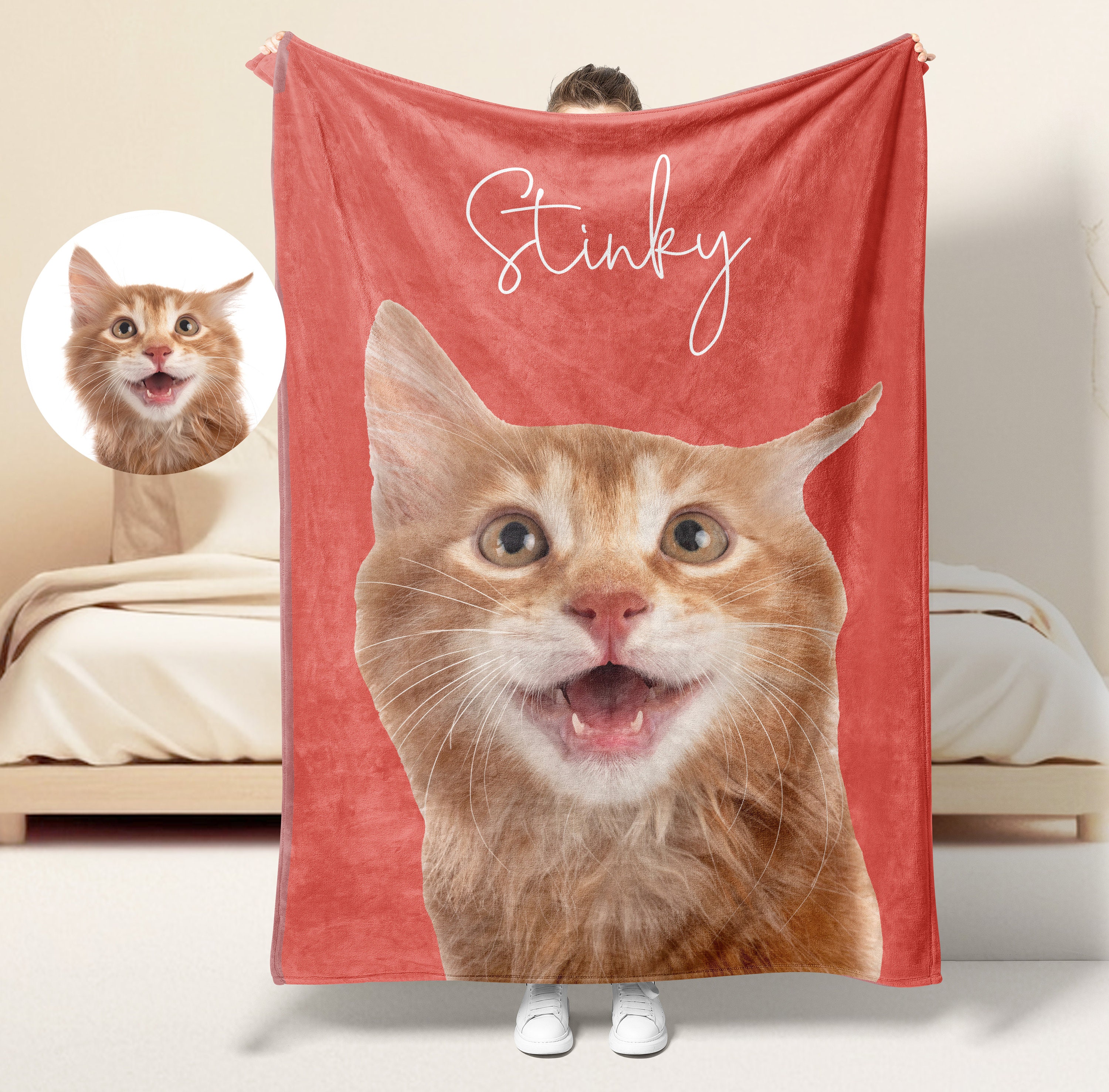 Custom Photo Pet Blanket - Gift for cat lovers, dog lover, cat lover - Personalized  Oven Mitts & Pot Holder Set