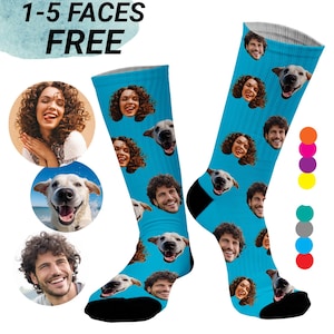 Custom Face Socks, Mothers Day Gift, Personalized Socks with Faces, Funny Dad Gift, Custom Photo Socks, Picture Socks, Customized Dad Socks