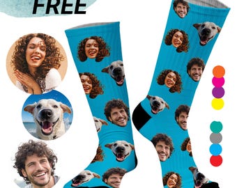 Calcetines con caras personalizadas, regalo para el Día de la Madre, calcetines personalizados con caras, regalo divertido para papá, calcetines con foto personalizada, calcetines con foto, calcetines personalizados para papá
