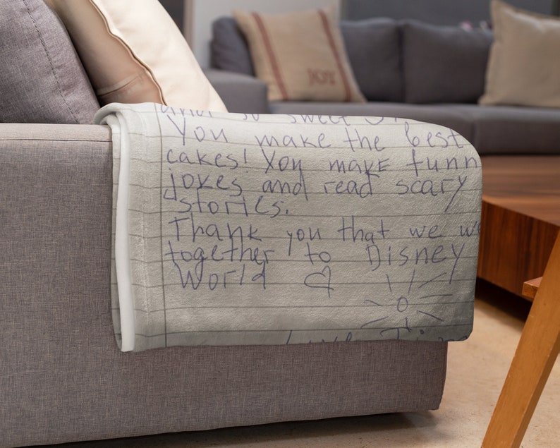 Love Letter Blanket Personalized With Actual Handwriting Etsy