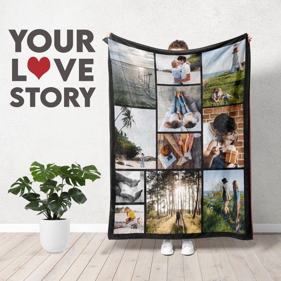 Custom Photo Blanket Picture Blanket for Mom Personalized Mom Blanket Custom Photo Collage Blanket Etsy