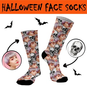 Halloween face socks Personalized socks for men Funny socks women
