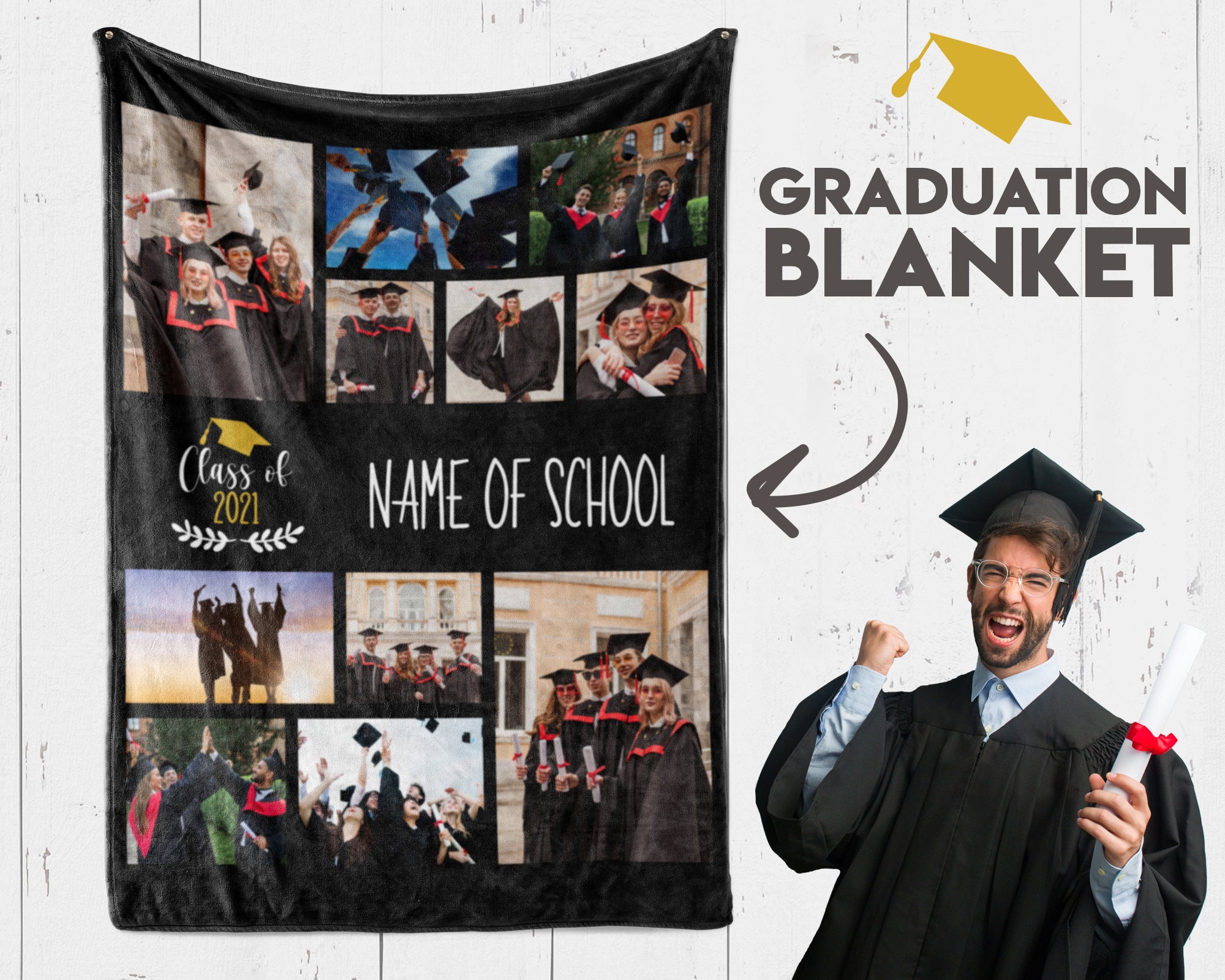 Graduation photo blanket new arrivals