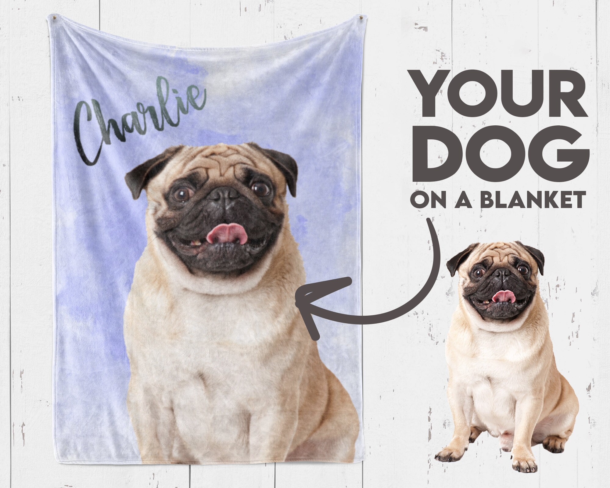 Blankets with your cheap dog's picture on it