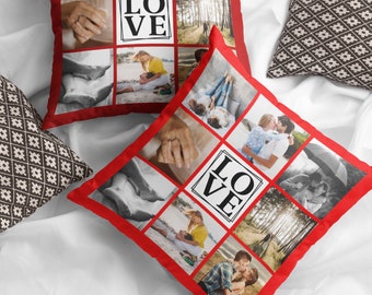 Regalos románticos para él, almohada con foto personalizada, almohada de San Valentín, regalos divertidos de San Valentín para él
