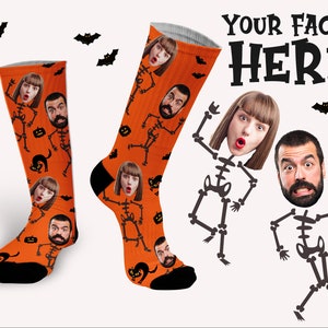 Halloween Socks, Face on Socks, Fun socks, Custom face socks, Personalized socks, Photo socks