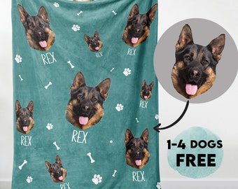 Custom Dog Blanket, Pet photo blanket with dog face, Dog Picture Blanket, Custom photo blanket, Custom blanket with picture