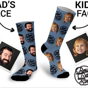 New dad gift from wife, Step dad fathers day gift, Photo socks, Picture socks, Personalized socks for dad