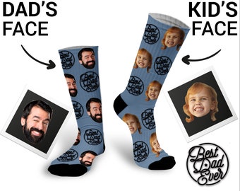 New dad gift from wife, Step dad fathers day gift, Photo socks, Picture socks, Personalized socks for dad