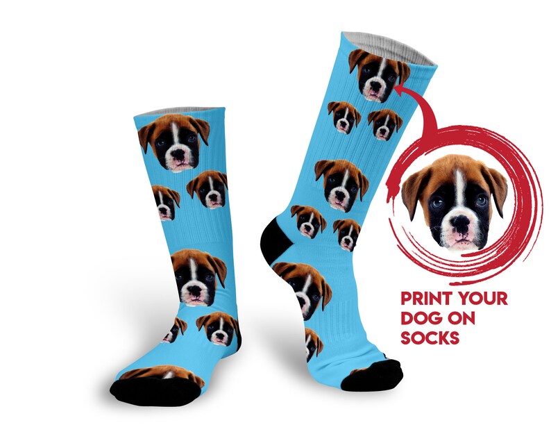 Custom Dog Socks Personalized Socks with Dog Face Dog Face Etsy