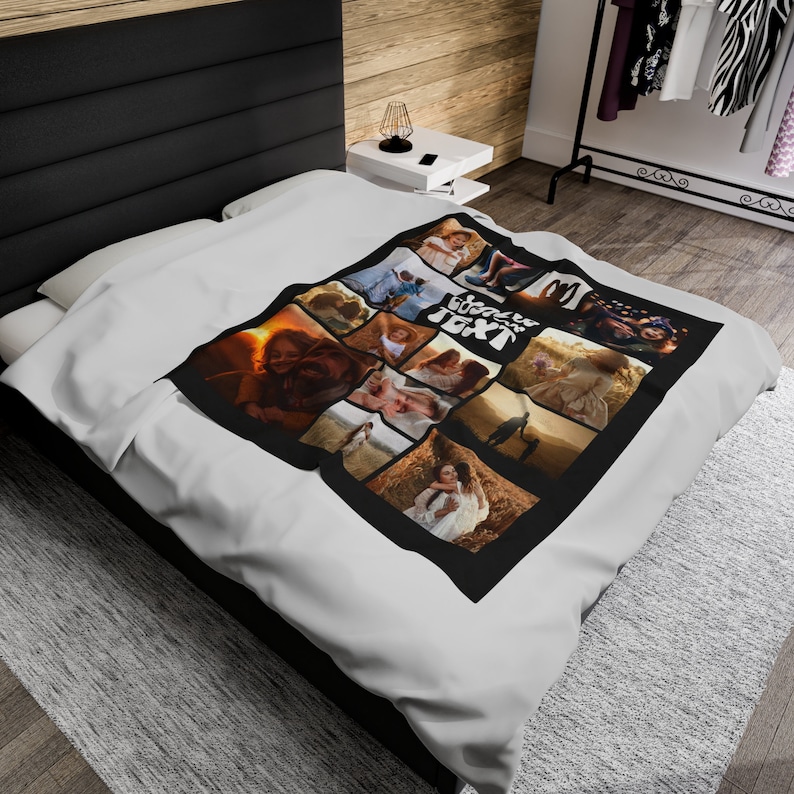 Custom Photo Blanket for Dad, Fathers Day Gift, First Time Dad Gift, Customizable 1st Time Dad Gift, Stepdad Gift, New Dad Gift image 8