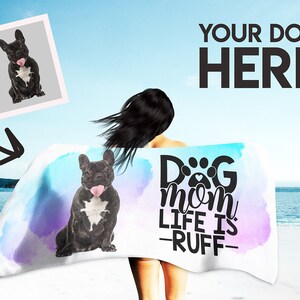 Personalized dog towel, Personalized towel, Custom beach towel, Personalized beach towel
