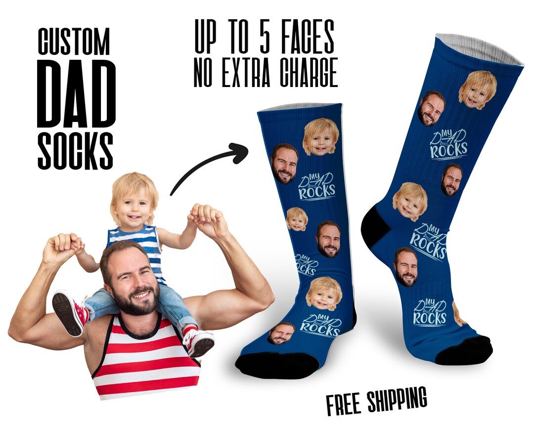 Face Socks for Father's Day First Fathers Day Gift Etsy