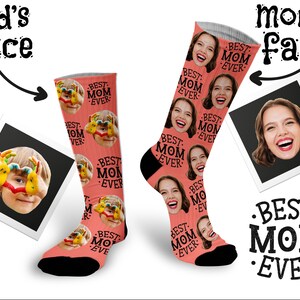 Mothers day gift from son, Photo socks, First mothers day gift, Picture socks, Mothers Day Gift from Daughter, Custom socks face