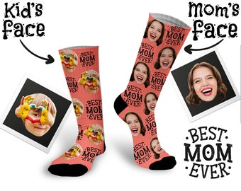 Mothers day gift from son, Photo socks, First mothers day gift, Picture socks, Mothers Day Gift from Daughter, Custom socks face