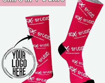 Custom Logo Socks, Bulk Employee Gift, Company Logo Socks, Coworker Leaving Gifts, Gifts for Boss Male, Client gifts