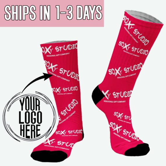 Custom Logo Socks, Bulk Employee Gift, Company Logo Socks, Coworker Leaving Gifts, Gifts for Boss Male, Client gifts