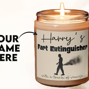 Personalized Fart extinguisher Candle, Rude candle, Bday gift for boyfriend
