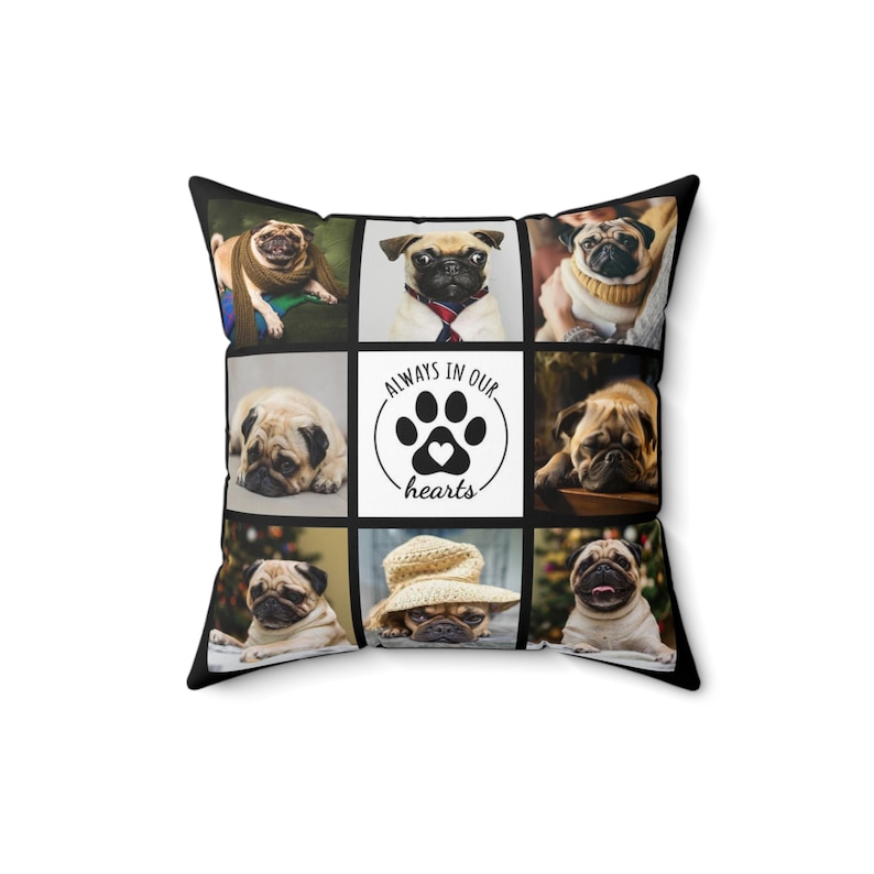 Custom dog pillow, Dog remembrance gift, Custom photo pillow, Dog loss sympathy gift, In memory of dog customizable pillow Custom Pet Pillow image 8